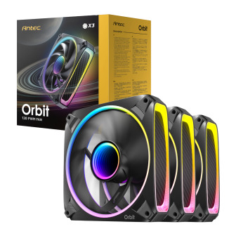 Antec ORBIT PWM 120mm ARGB Fan 3 Pack - Black | Randcore