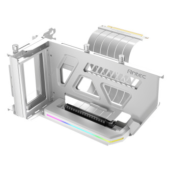 Antec SHIFT ARGB Vertical GPU Bracket with PCIe 4.0 Riser Cable – White | Randcore