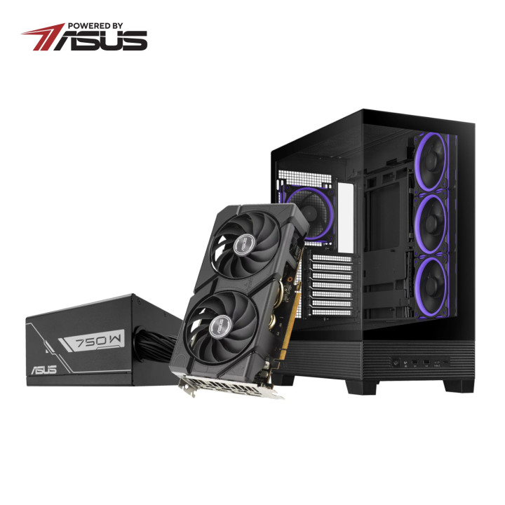 Asus UWM 2 Gaming Chassis/Graphics Card/Power Supply Combo (A31 PLUS | RX 7600 | PRIME 750W) | Randcore