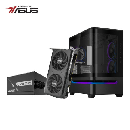 Asus UWM 1 Gaming Chassis/Graphics Card/Power Supply Combo (AP202 ARGB | RTX 5050 | PRIME 750W) | Randcore