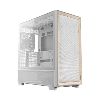 Antec FLUX Mid-Tower E-ATX Gaming Chassis Wood Front Panel - White | Randcore