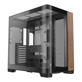 Antec C8 Curved Wood E-ATX | ATX | Micro-ATX | ITX Dual Chamber Gaming Chassis - Black | Randcore