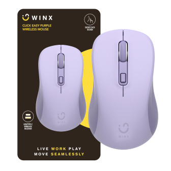 WINX CLICK Easy 1600DPI 2.4GHz Wireless Mouse - Purple | Randcore