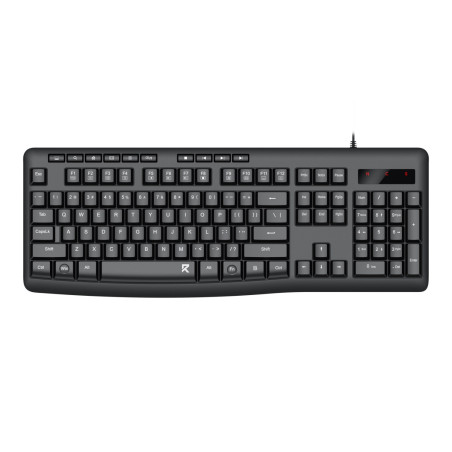 Redragon BK-7366 Full-size Ergonomic Wired Membrane Office Keyboard - Black | Randcore