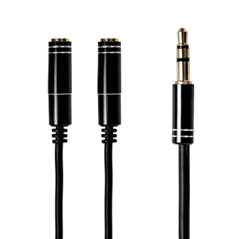 Gizzu 3-Pole Audio Splitter Cable - Black | Randcore