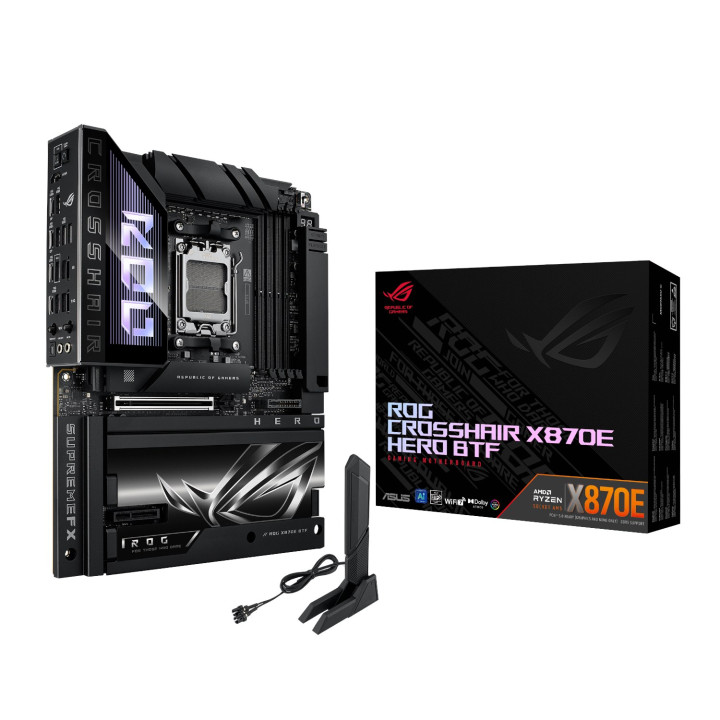 ASUS ROG CROSSHAIR X870E HERO BTF AMD AM5 ATX Gaming Motherboard | Randcore