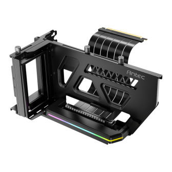 Antec SHIFT ARGB Vertical GPU Bracket with PCIe 4.0 Riser Cable - Black | Randcore
