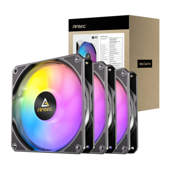Antec P12 ARGB 120 PWM Case Fan 3 Pack - Black | Randcore