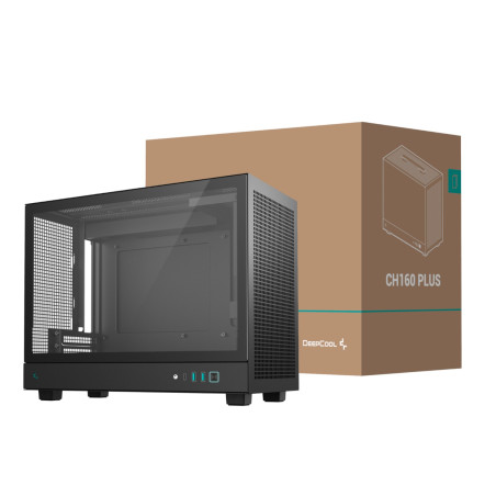 DeepCool CH160 PLUS Micro-ATX Chassis - Black | Randcore