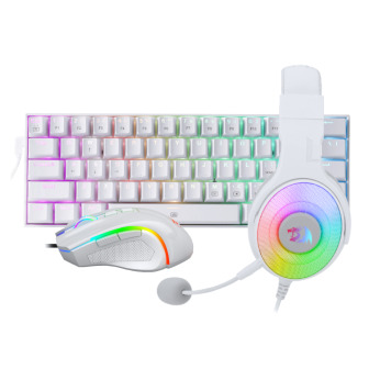 REDRAGON 3IN1 MS|HS|KB WIRED COMBO - WHITE | Randcore