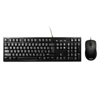 Port Design COMBO Wired Mouse + Keyboard - Black | Randcore