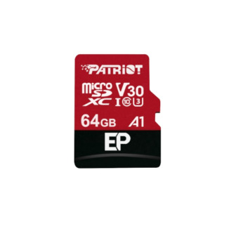 Patriot EP V30 A1 64GB Micro SDXC Card + Adapter | Randcore