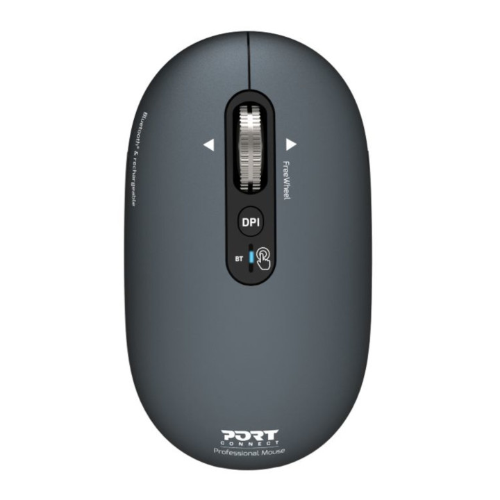 Port Connect PURE MAC Rechargeable Wireless and Bluetooth Mouse - Shadow | Randcore
