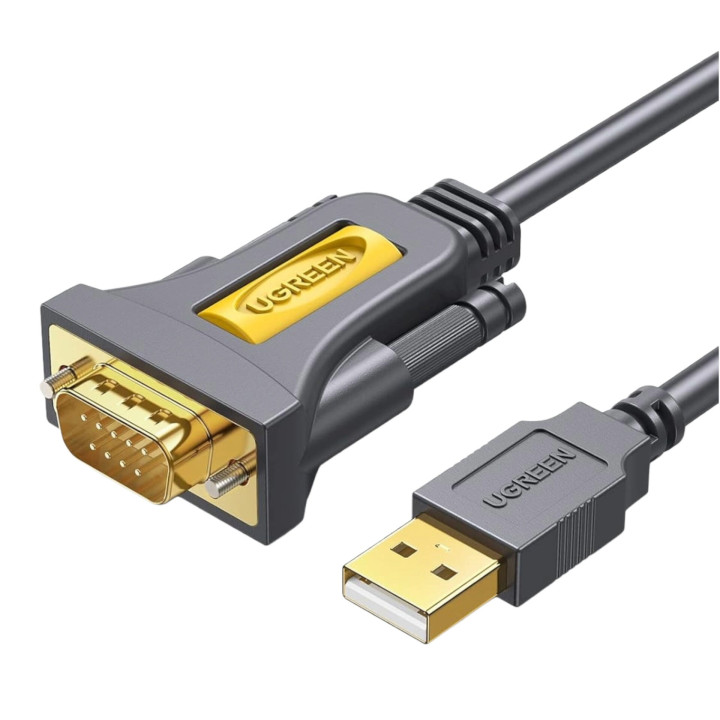 UGREEN USB 2.0 to RS-232 Serial Adapter Cable (USB-A Male to DB9 Male)-Black | Randcore
