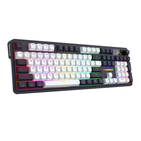 Redragon K762WB-RGB-PRO LCD Full-size Gasket Mechanical Keyboard - Black | Randcore