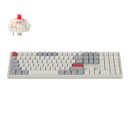 Keychron Q6 Max QMK/VIA Wireless Custom Mechanical Keyboard OSA Gateron Red Jupiter Switches - Shell White | Randcore