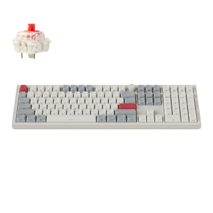 Keychron Q6 Max QMK/VIA Wireless Custom Mechanical Keyboard OSA Gateron Red Jupiter Switches - Shell White | Randcore