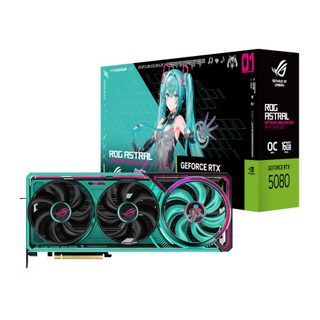 Asus ROG Astral GeForce RTX 5080 16GB GDDR7 OC Hatsune Miku Graphics Card | Randcore