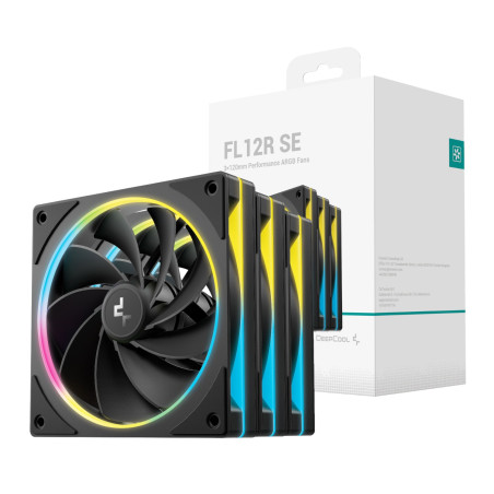 DeepCool FL12R SE 3-in-1 ARGB 120mm PWM 3 Fan Pack - Black | Randcore