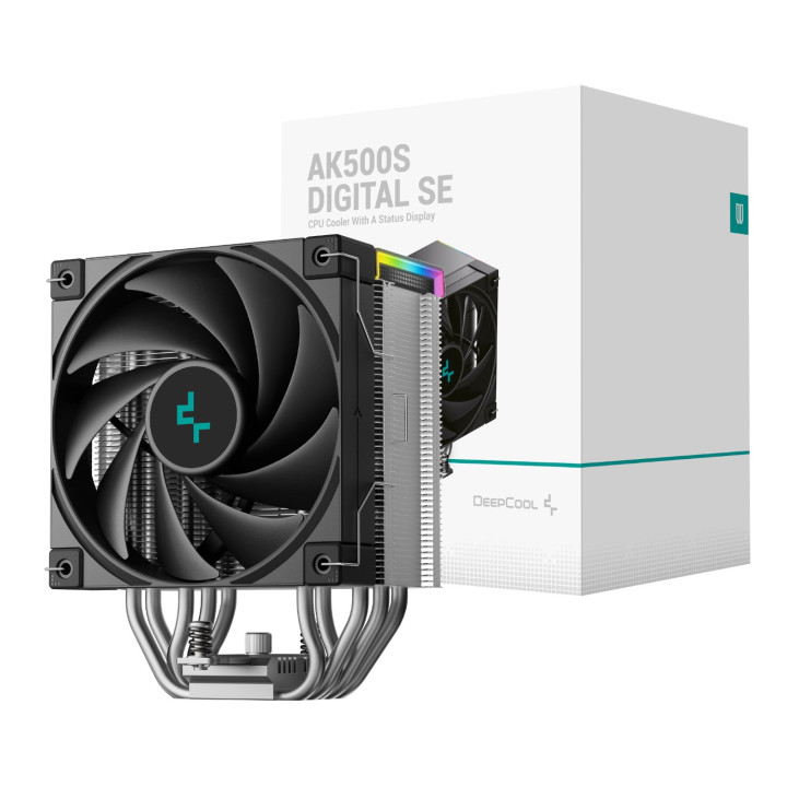 DeepCool AK500S Digital 120mm Air CPU Cooler - Black | Randcore