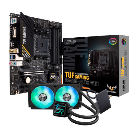 Asus TUF Gaming A520M-PLUS WiFi AM4 and Asus Prime LC 240 ARGB Liquid CPU Cooler Bundle | Randcore