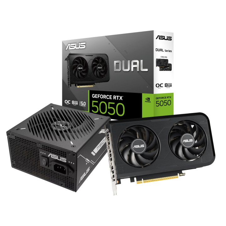 Asus Nvidia GeForce RTX 5050 OC Edition and 750W 80 PLUS Bronze Non-Modular Power Supply Bundle | Randcore