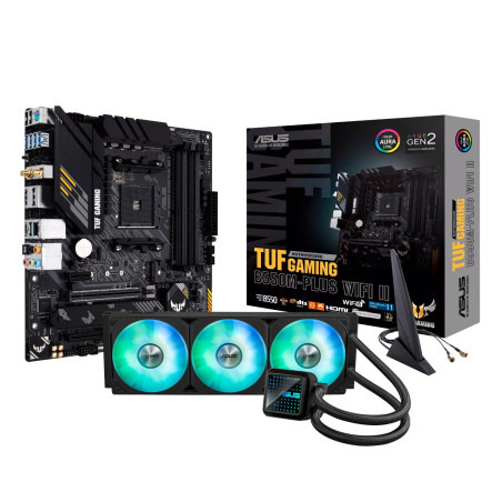 Asus TUF GAMING B550M-PLUS WIFI II and Asus Prime LC 360 ARGB Liquid CPU Cooler Bundle | Randcore