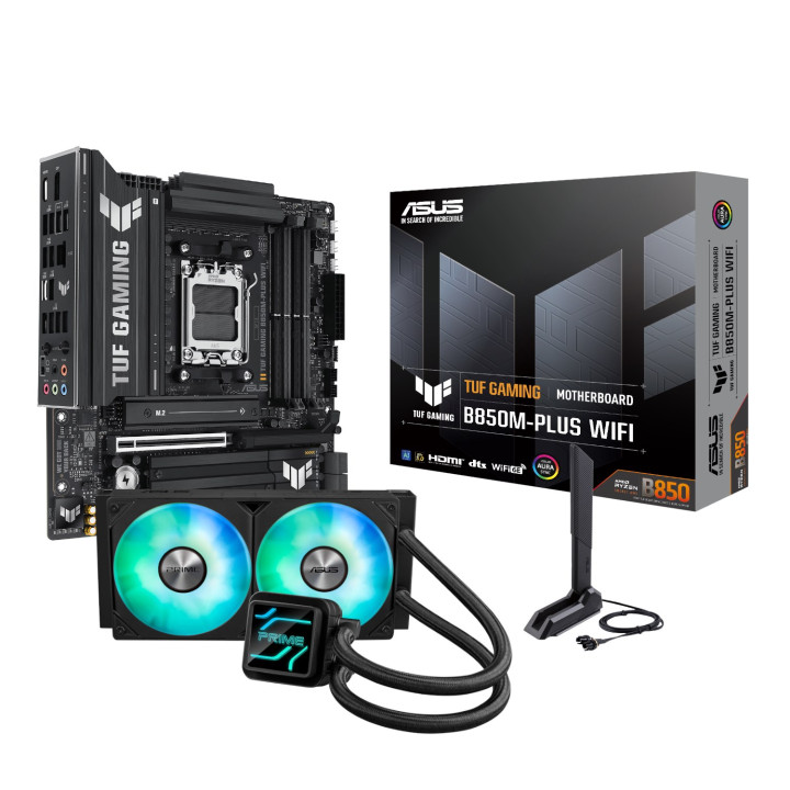 Asus TUF Gaming B850M-PLUS WIFI and Asus Prime LC 240 ARGB Liquid CPU Cooler Bundle | Randcore