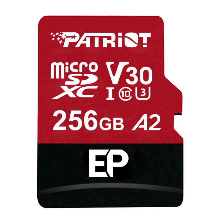 Patriot EP Series 256GB MICRO SDXC V30 A2 (w/o Adaptor) | Randcore