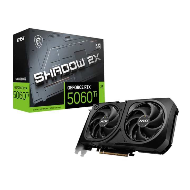 MSI GeForce RTX 5060 Ti SHADOW 2X OC PLUS GDDR7 16GB Graphics Card | Randcore