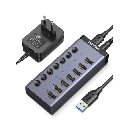 UGREEN 7 in 1 USB 3.0 Hub-Grey | Randcore