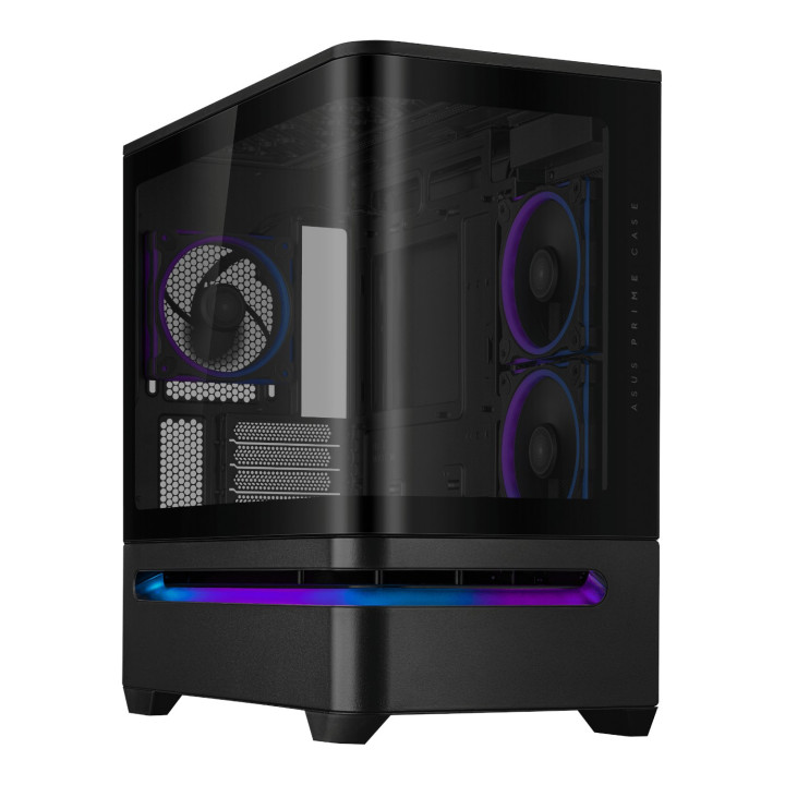 Asus Prime AP202 ARGB Curved Tempered Glass Micro-ATX Chassis – Black | Randcore
