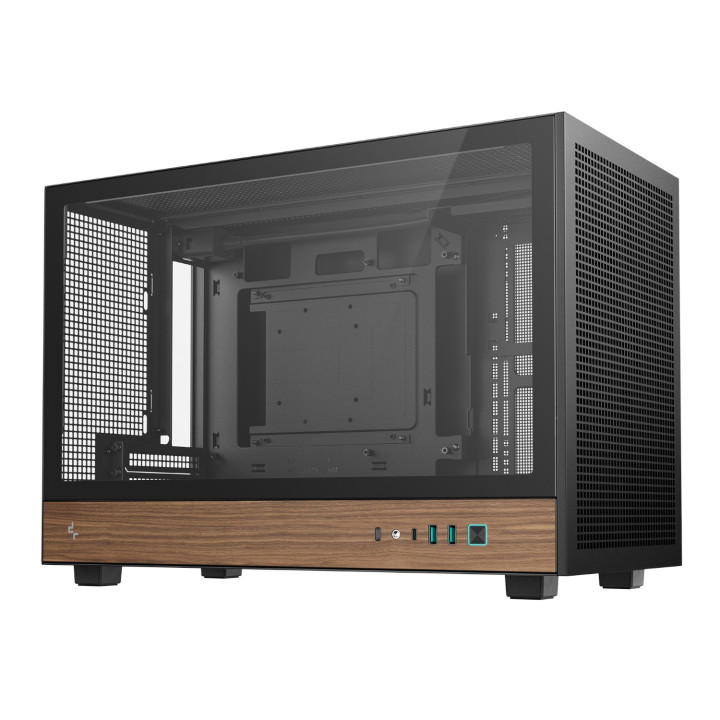 DeepCool CH260 Wood mATX Gaming Chassis - Black | Randcore