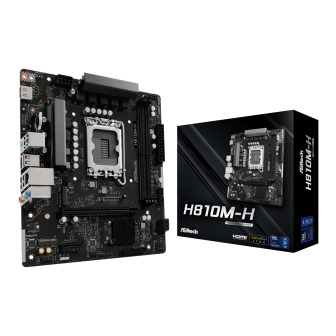 ASRock H810M-H Intel LGA1851 Micro ATX Motherboard - Black | Randcore