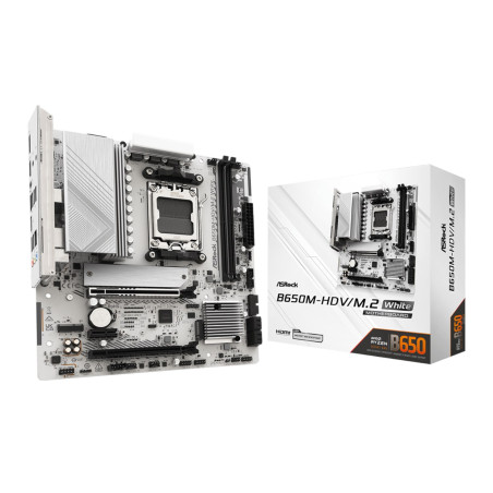 ASRock B650M-HDV/M.2 AM5 Micro-ATX Motherboard - White | Randcore
