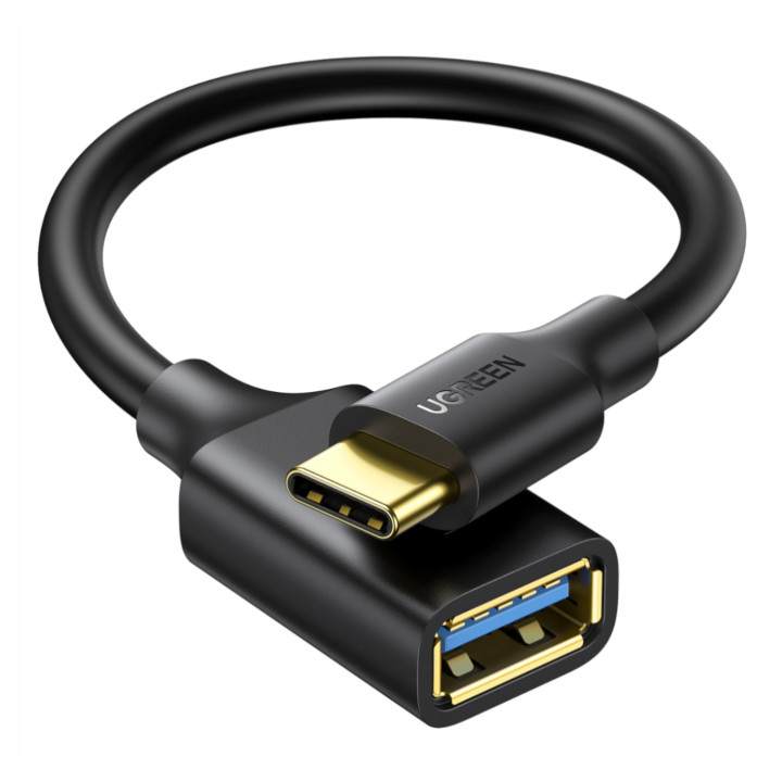 UGREEN Type-C to USB-A Adapter (Male to Female, 15cm)– Black | Randcore