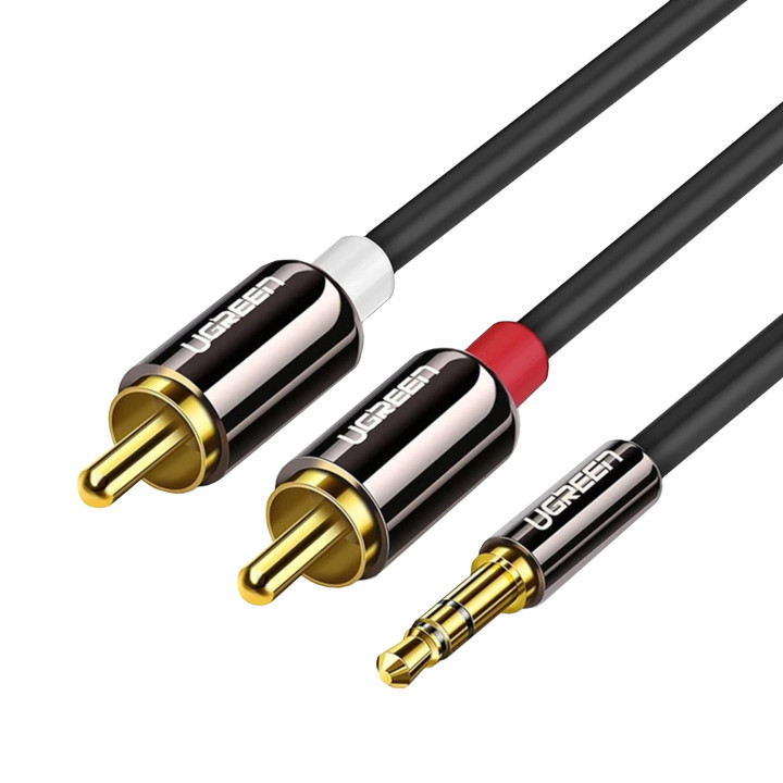 UGREEN AV116 RCA to AUX 3.5mm Audio Cable 1M - Black | Randcore