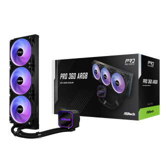 ASRock PRO 360 ARGB All-in-one Liquid CPU Cooler - Black | Randcore