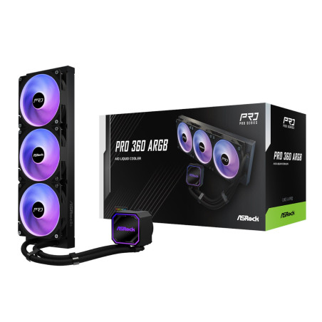 ASRock PRO 360 ARGB All-in-one Liquid CPU Cooler - Black | Randcore