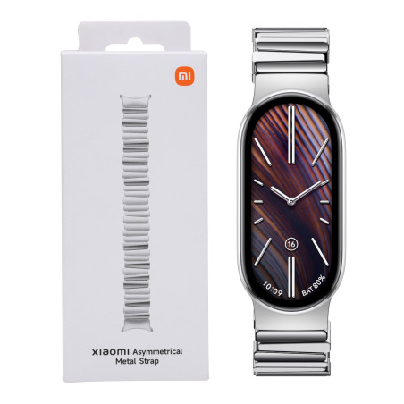 Xiaomi Smart Band 10 Asymmetrical Metal Strap – Silver | Randcore