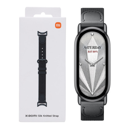 Xiaomi Smart Band 10 Knitted Silk Strap - Ebony Black | Randcore