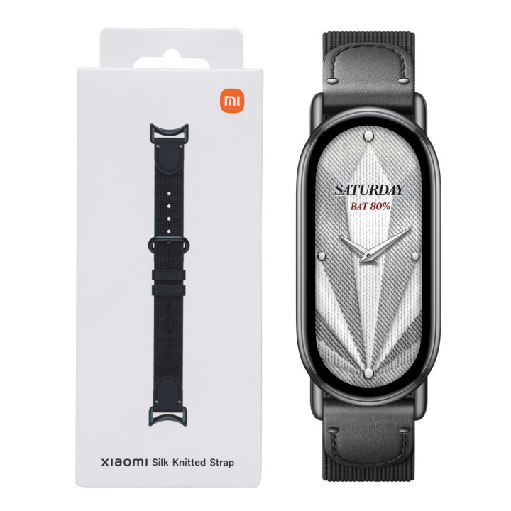 Xiaomi Smart Band 10 Knitted Silk Strap - Ebony Black | Randcore