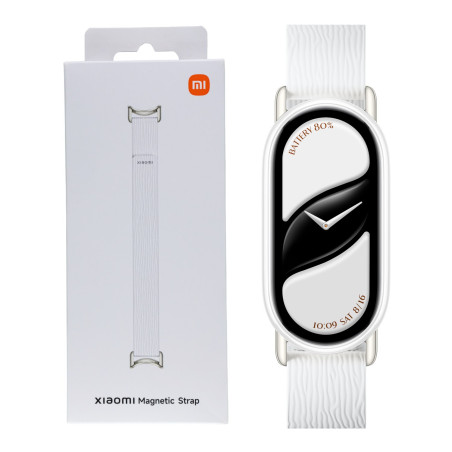 Xiaomi Smart Band 10 Magnetic Kona Leather Strap - Glacier White | Randcore
