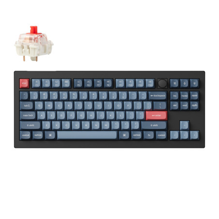 Keychron V3 Max QMK/VIA 80% Wireless Custom Mechanical Keyboard (Red Switch) – Carbon Black | Randcore