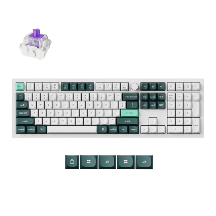 Keychron Q6 HE QMK Full-size Wireless Custom Mechanical Keyboard (Nebula Switch) – Shell White | Randcore