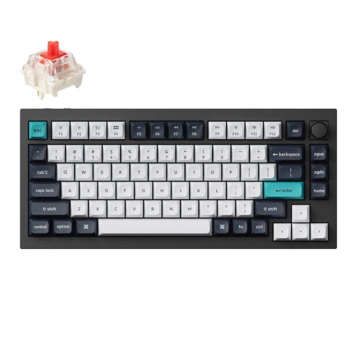 Keychron Q1 Max QMK/VIA RGB Wireless Custom Mechanical Keyboard (Gateron RED Switches) - Black | Randcore