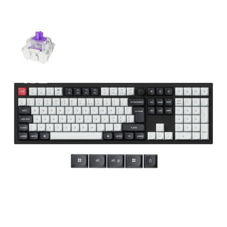 Keychron Q6 HE QMK Full-size Wireless Custom Mechanical Keyboard (Nebula Switch) – Carbon Black | Randcore