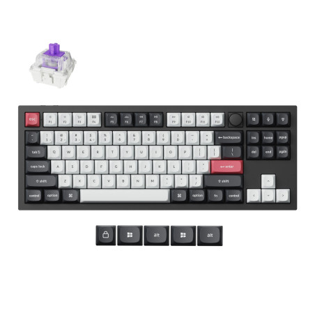 Keychron Q3 HE QMK 80% Wireless Custom Mechanical Keyboard (Nebula Switch) – Carbon Black | Randcore