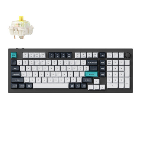 Keychron Q5 Max QMK/VIA Full-size Wireless Custom Mechanical Keyboard (Banana Switches) - Carbon Black | Randcore