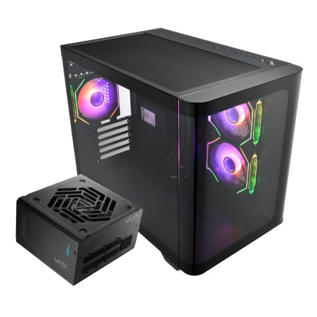 FSP S380 M-ATX ARGB Gaming Chassis and VITA GM 750W Power Supply Bundle | Randcore